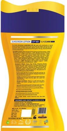 Khadi Organique Sunscreen Lotion Kokkum Butter Lotion Spf 60 - Spf Pa++++