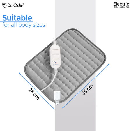 Dr. Odin Heating Pad For Back Pain | With 3 Heat Settings And Temperature Controller | Grey