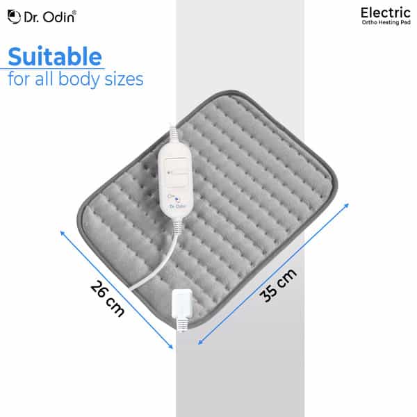Dr. Odin Heating Pad For Back Pain | With 3 Heat Settings And Temperature Controller | Grey