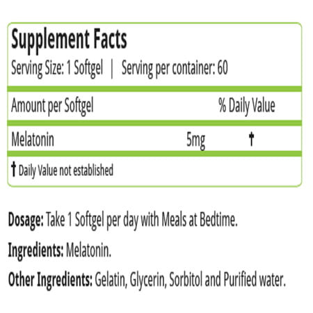 Natures Velvet Melatonin 5mg | 60 Softgels