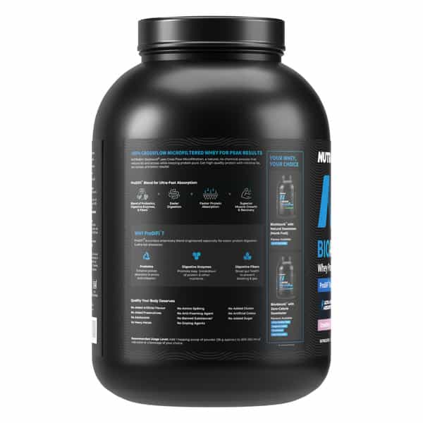 Nutrabay Bioabsorb Whey Protein Powder | Prodifi Blend | 26G Per Scoop | Strawberry - 2Kg