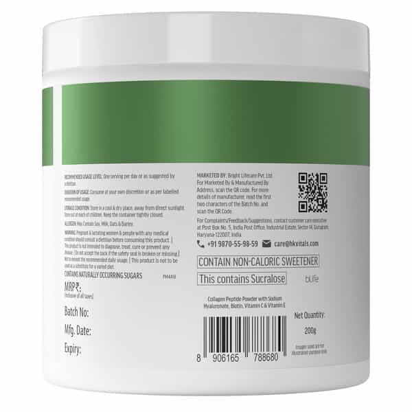 Hk Vitals Veg Collagen | 200G (Watermelon) | Skin | Hair & Nails With Sipper