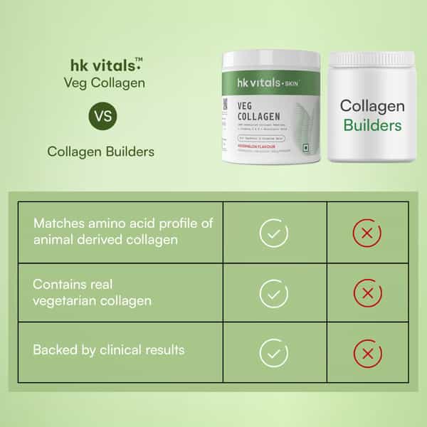 Hk Vitals Veg Collagen | 200G (Watermelon) | Skin | Hair & Nails With Sipper