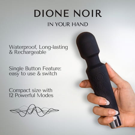 Libertee Dione Noir 100% Body Safe Personal Massager