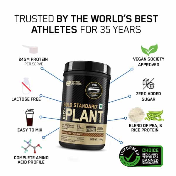 Optimum Nutrition (On) Gold Standard 100% Plant Protein French Vanilla Creme 684G ( 21-Servings)