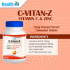 Healthvit C-Vitan-Z Vitamin C 500Mg And Zinc 60 Chewable Tablets (Pack Of 2)
