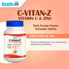 Healthvit C-Vitan-Z Vitamin C 500Mg And Zinc 60 Chewable Tablets (Pack Of 2)