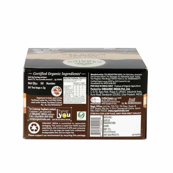 Organic India Assam Black Tea | 50 Tea Bags