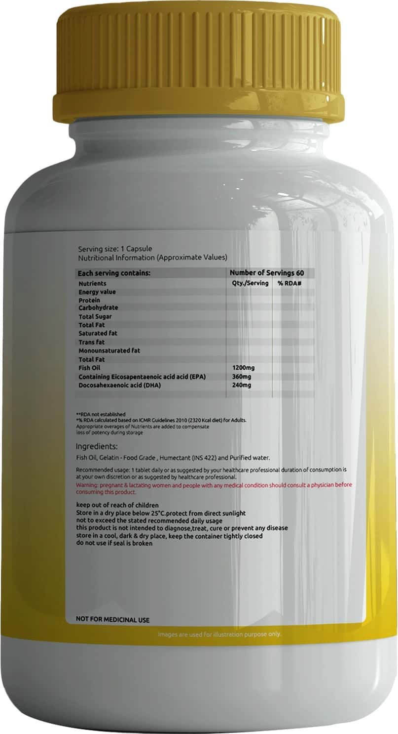 Buy MOJOCARE DOUBLE STRENGTH OMEGA3 FOR EYES BRAIN AND HEART HEALTH 60