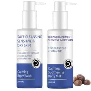 Dermistry Sensitive & Dry Skin Care Soothing Creamy Cleanser Wash & Ultra Dry Skin Care Body Lotion