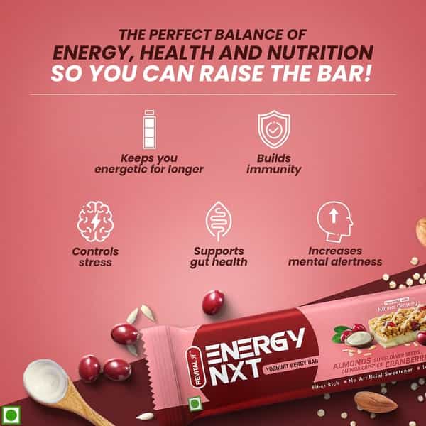 Revital H Energy Nxt Yoghurt Berry Bar - 210G 6 X 35G
