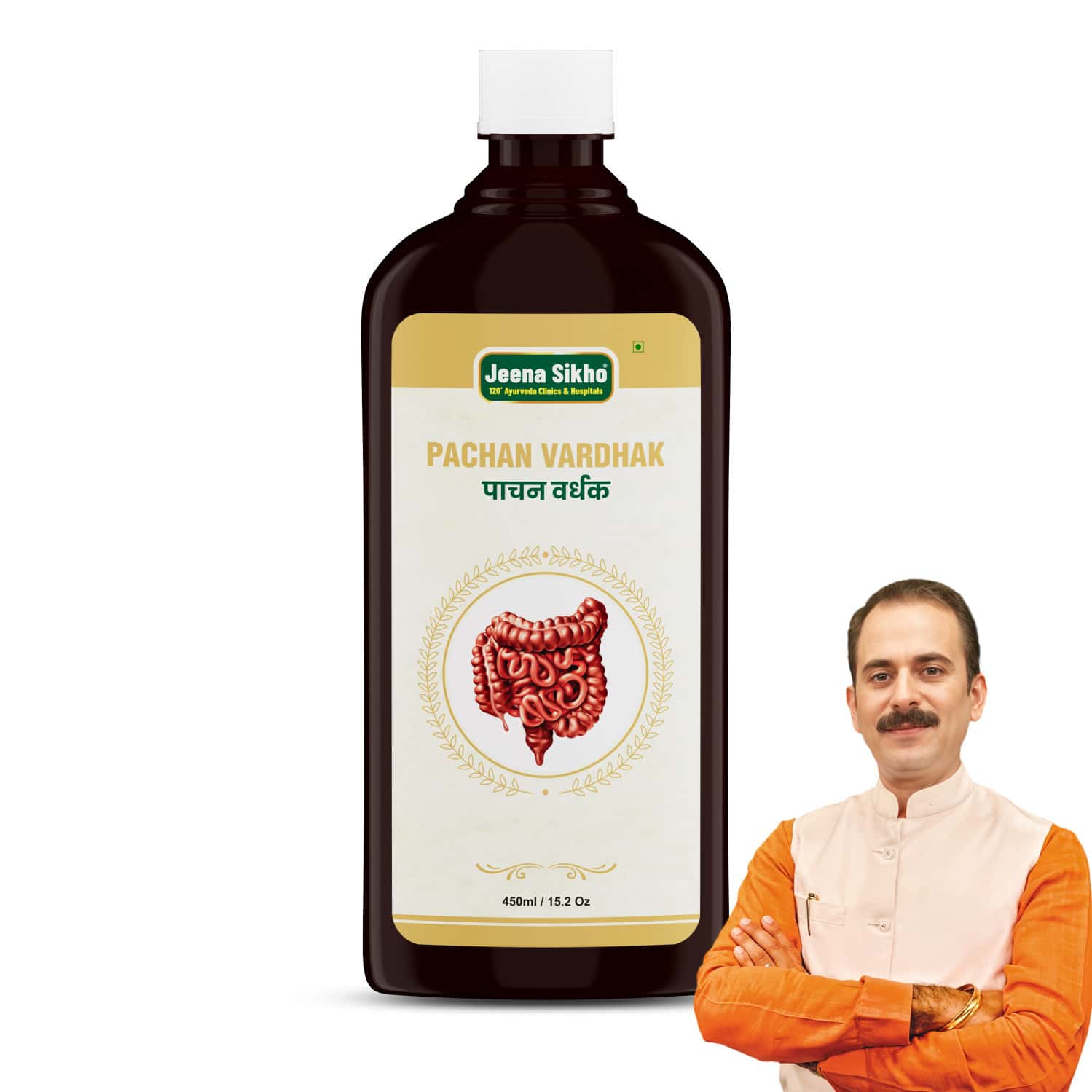 Jeena Sikho Pachan Vardhak Tonic | Ayurvedic Tonic For Digestion & Gut Health | 450 Ml