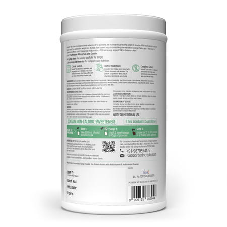 Incredio By Hk Vitals Slim Shake For Weight Management | 22g Triple Blend Protein (Chocolate | 480g)