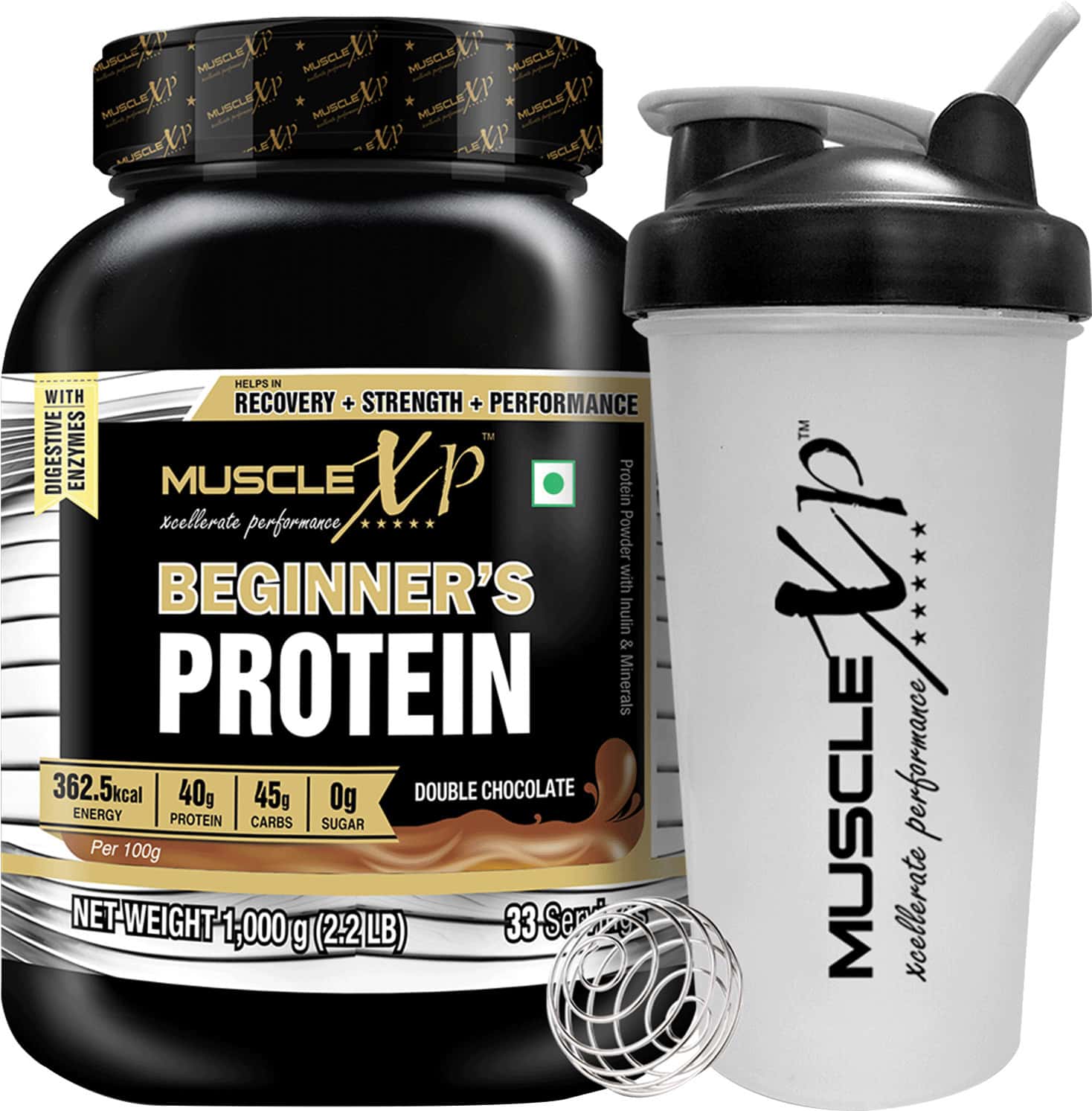 Buy MUSCLEXP BEGINNER'S WITH WHEY PROTEIN AND DIGESTIVE ENZYMES DOUBLE