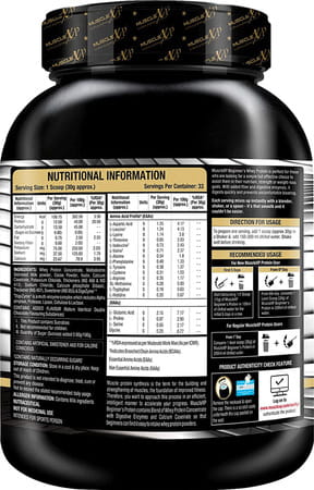 Musclexp Beginner's Protein With Digestive Enzymes Double Chocolate 1Kg (2.2Lb) + Shaker