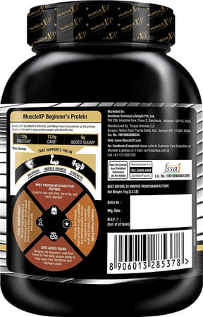 Musclexp Beginner's Protein With Digestive Enzymes Double Chocolate 1Kg (2.2Lb) + Shaker