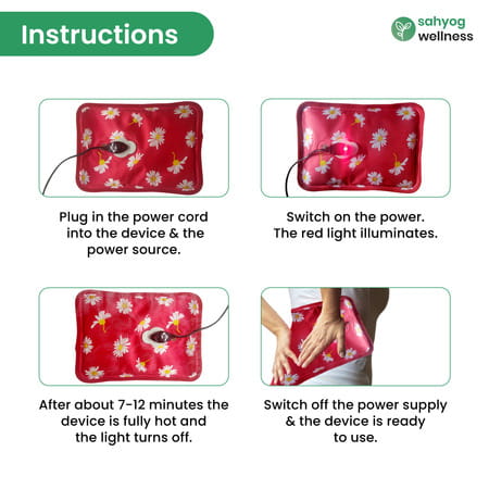 Sahyog Wellness Electrical Hot Water Heating Bag/Bottle/Pad (Multi-Color) (Color May Vary)