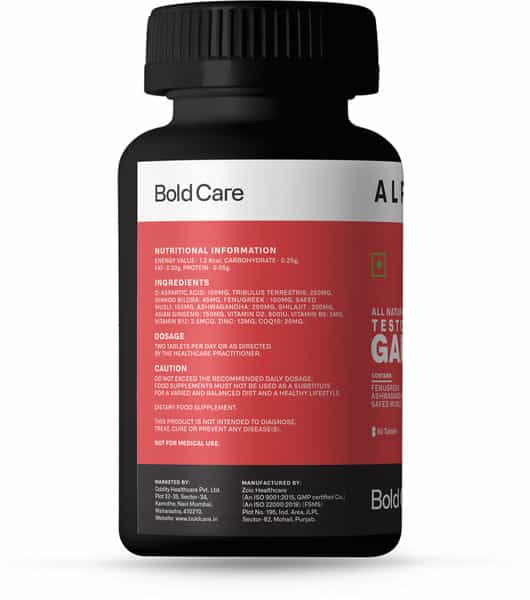 Bold Care Alpha Testosterone Booster - 60 Tablets