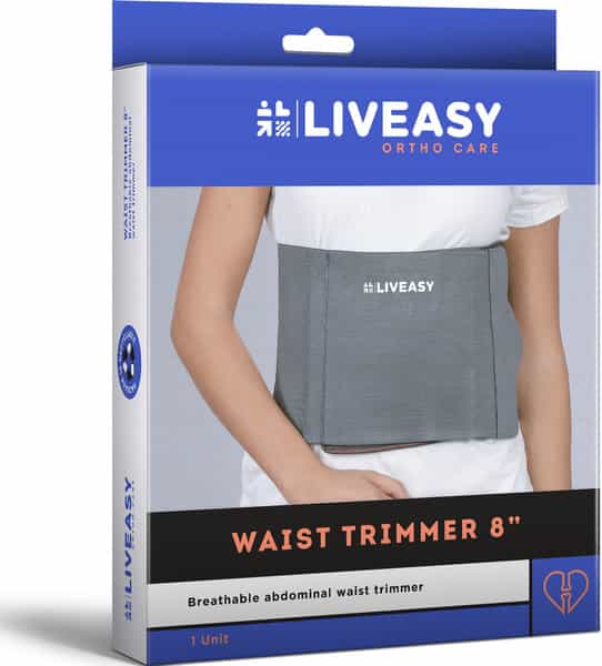 Liveasy Ortho Care Grey Waist Trimmer / Abdominal Binder - Medium (32-36 Inch)