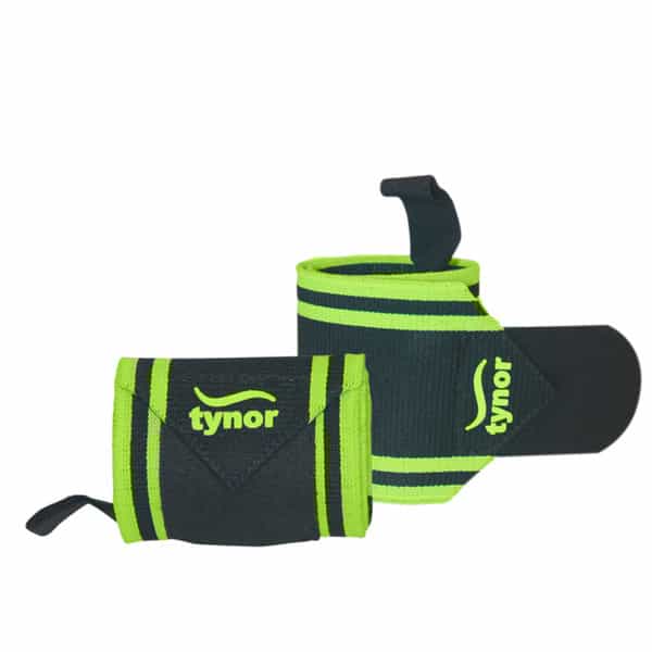 Tynor Wrist Wrap With Thumb Loop Black & Green Universal Pack Of 2