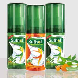 Boroline Suthol Chandan Antiseptic Spray 1x100ml Suthol Neem Spray 2x100ml (pack Of 3)