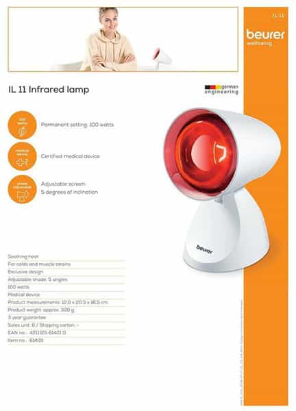 Beurer Infrared Lamp Il 11 White
