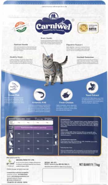 Carniwel Ocean Fish & Antarctic Krill Adult Dry Cat Food 1Kg | Fresh & Natural Ingredients For Cats
