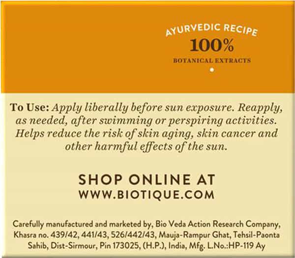 Biotique Bio Aloe Vera 30+ Spf Sunscreen Ultra Soothing Face Cream For Normal To Oily Skin 50 Gm