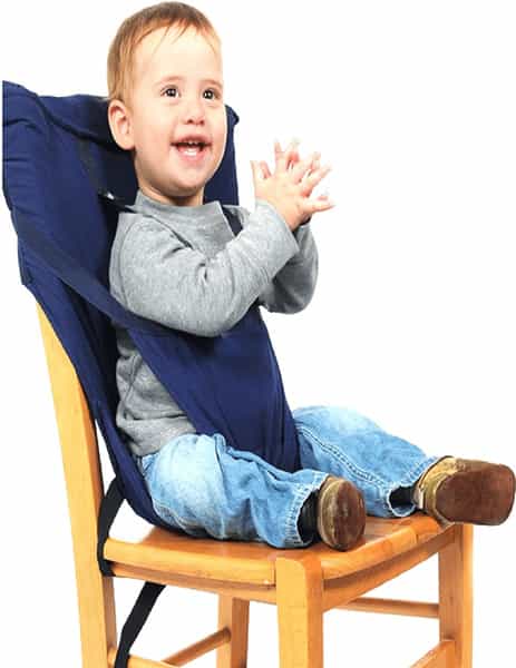 Magic Seat Portable Baby Chair Long Strap Safety Seat Harness For Toddler (Navy Blue)