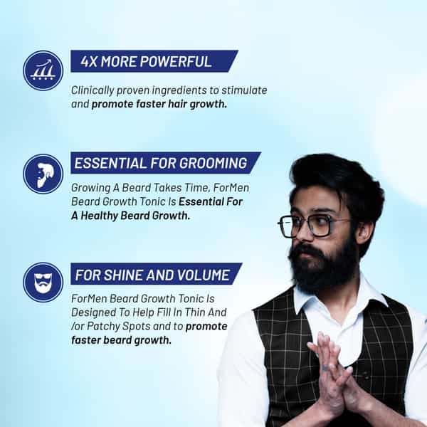 Formen 4X More Powerful Beard Growth Oil For A Thicker & Fuller Beard | 100% Natural Formula (50 Ml)