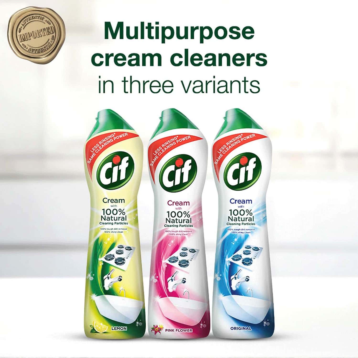 Buy CIF LEMON ABRASIVE SURFACE CLEANER CREAM FOR KITCHEN, REMOVES