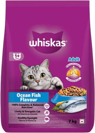 Whiskas Adult (1+ Years) Dry Cat Food | Ocean Fish Flavour | 7 Kg