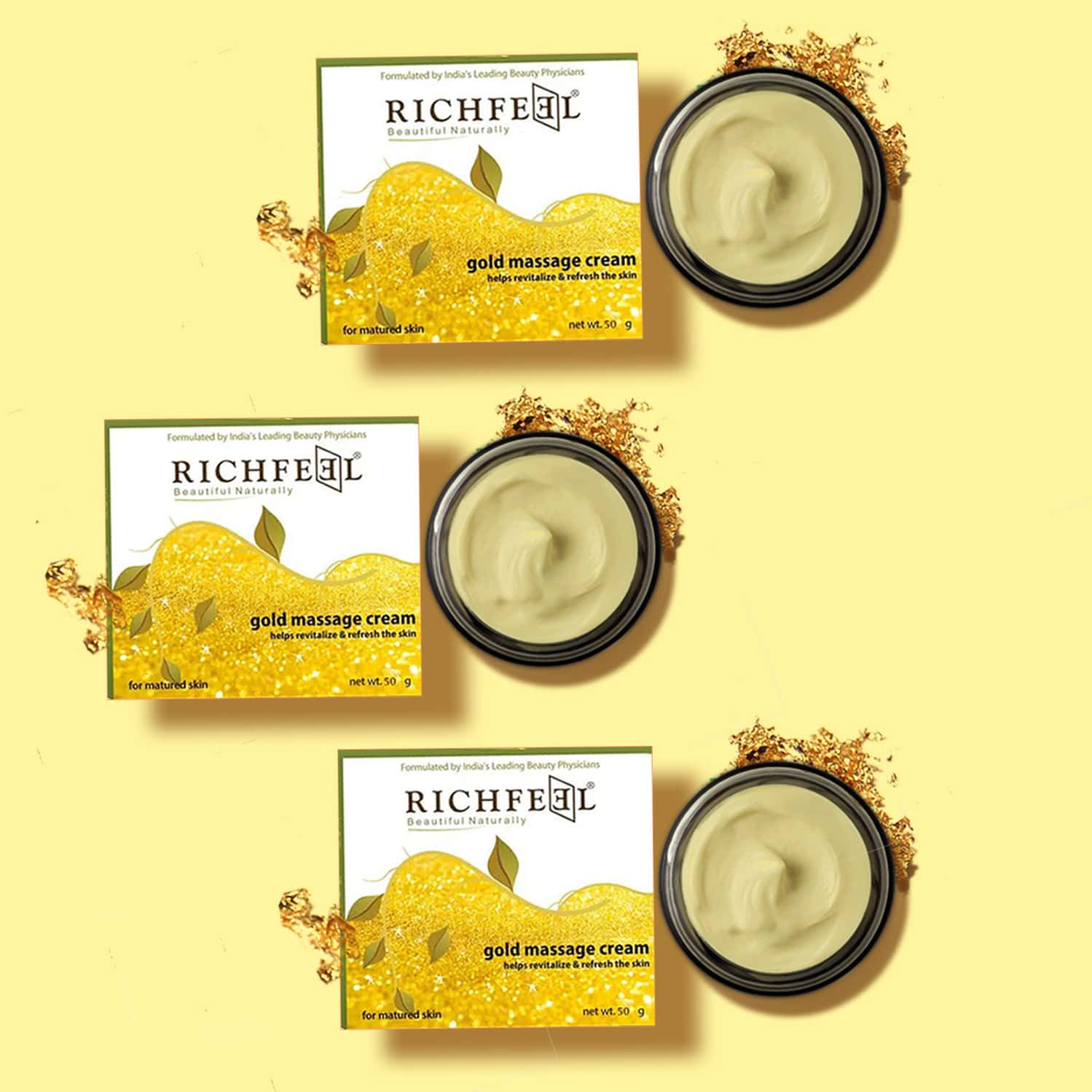 Gold Massage Cream 100 G Pack Of 3