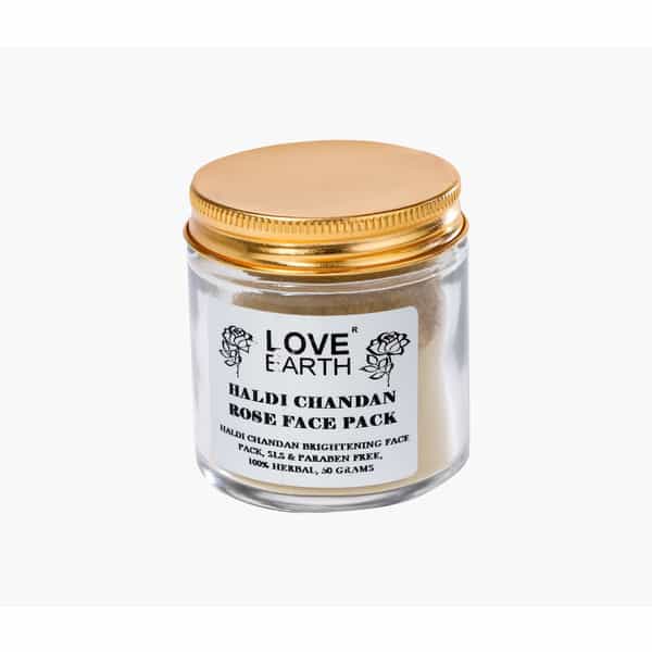 Love Earth Haldi Chandan Rose Face Pack With Amba Haldi & Chandan | For Face & Body 30Gm