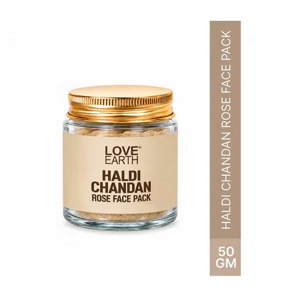 Love Earth Haldi Chandan Rose Face Pack With Amba Haldi & Chandan | For Face & Body 30Gm