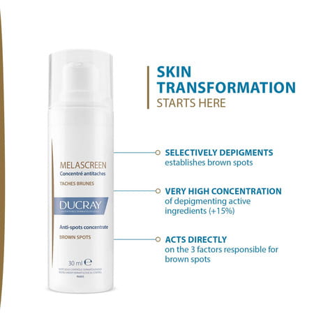 Ducray Melascreen Anti Spots Concentrate For Pigmentation & Dark Spot Removal Cream (30 Ml)