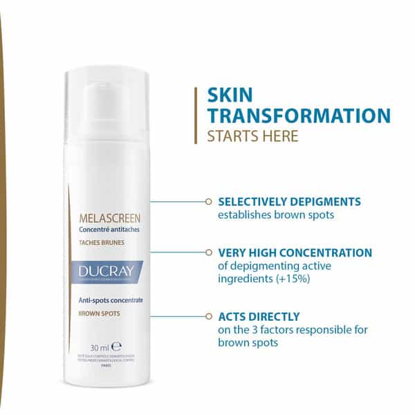 Ducray Melascreen Anti Spots Concentrate For Pigmentation & Dark Spot Removal Cream (30 Ml)