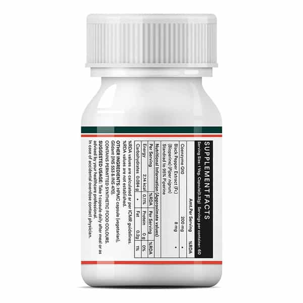 Inlife Coq10 200Mg With Piperine For Heart Health - 60 Capsules
