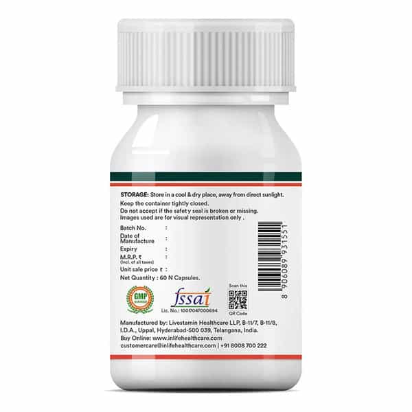Inlife Coq10 200Mg With Piperine For Heart Health - 60 Capsules