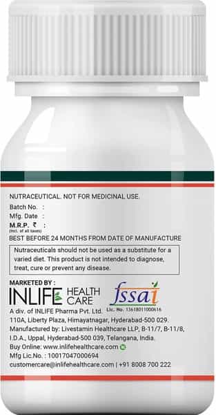Inlife Coenzyme Q10 Coq10 200Mg With Bioperine (Piperine) 8Mg Supplement - 60 Vegetarian Capsules
