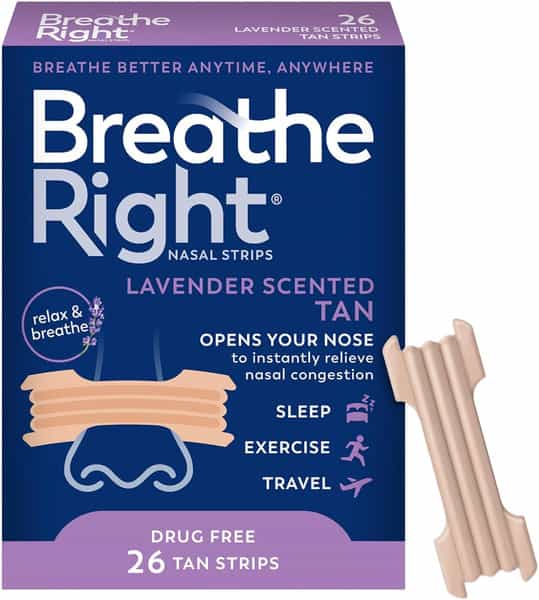 Breathe Right Strips Nasal Strips Lavender 26 Count