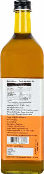 Jivika Naturals Cold Pressed Mustard Oil 1Ltr Bottle