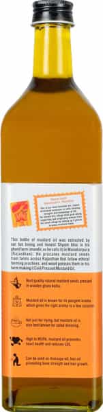 Jivika Naturals Cold Pressed Mustard Oil 1Ltr Bottle