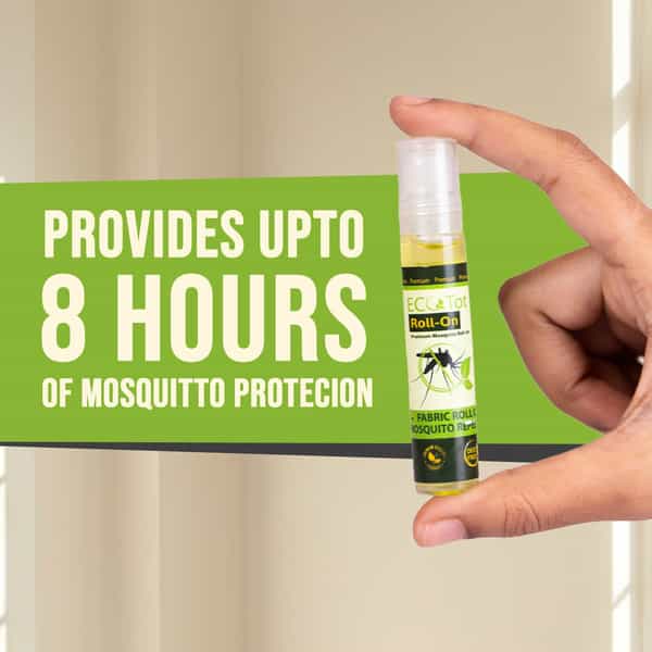 Ecotot Mosquito Repellent Roll-On | 100% Natural & Safe For Kids | 8-Hour Protection 10Ml