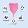 Pee Safe Menstrual Cup (Medium) & Bio Panty Liners Combo For Women