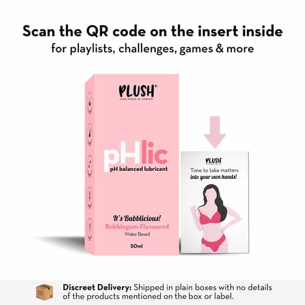 Plush Phlic Lubricant- Bubblegum - Water Based + Non Sticky- 50Ml