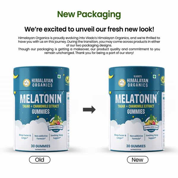 Vlado's Himalayan Organics Melatonin Tagar + Chamomile Extract (30 Gummies)