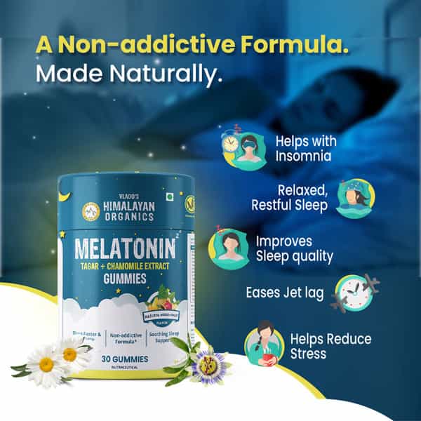 Vlado's Himalayan Organics Melatonin Tagar + Chamomile Extract (30 Gummies)
