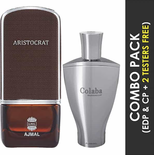 Ajmal Aristocrat Edp 75Ml Perfume For Men And Colaba Mukhallat Cp Attar 14Ml For Unisex