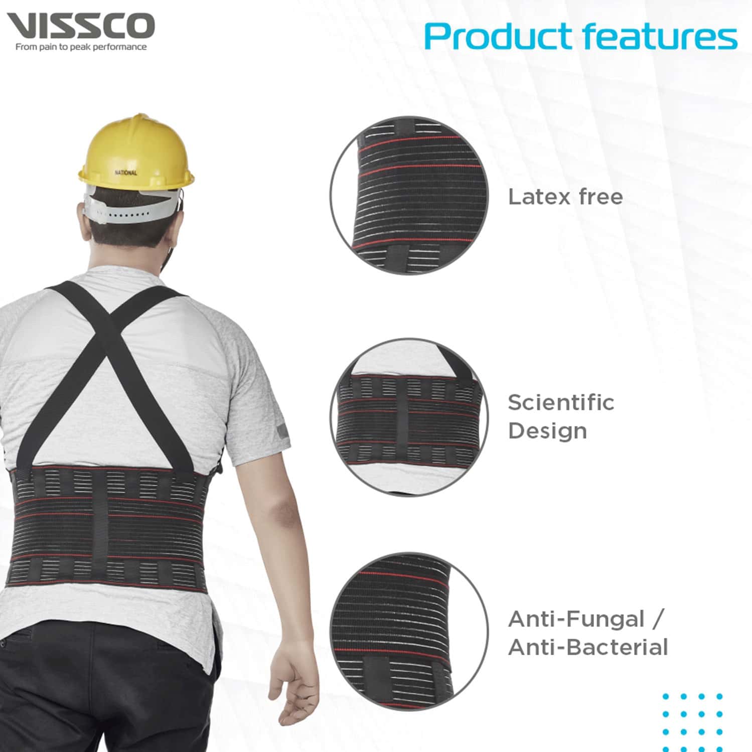 Buy VISSCO INDUSTRIAL BACK SUPPORT FOR LIFTING HEAVY MATERIAL/GOODS